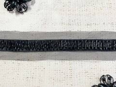 Тесьма стеклярус на сетке, ш. 4 см.