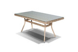фото 21 "Латте" плетеный стол из искусственного ротанга, цвет соломенный 160х90см на profcook.ru