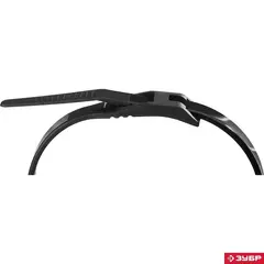 ЗУБР КОБРА, 7.6 x 280 мм, нейлон РА66, 10 шт, черные, кабельные стяжки с плоским замком, Профессионал (30935-76-280)