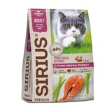 Сухой корм для кошек Sirius Лосось и рис 1,5 кг