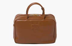 Сумка Miu Miu Leather Top-handle Bag "Cognac"