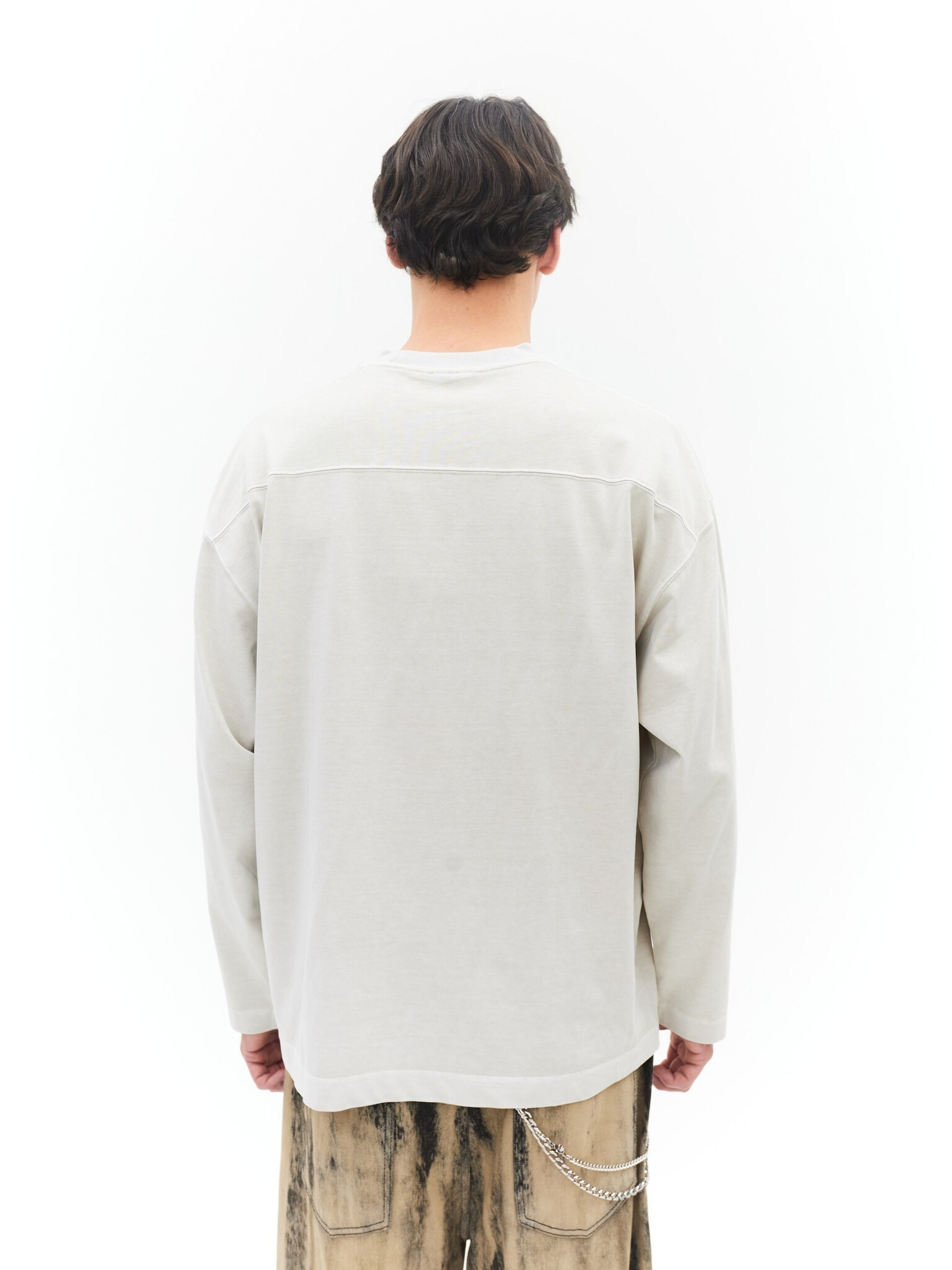 Лонгслив мужской LAINE серо-бежевый