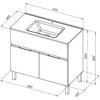 Aquanet 303913 Тумба Алвита new 90 напольная 1 ящ., 2 дв. цв.серый (303913)