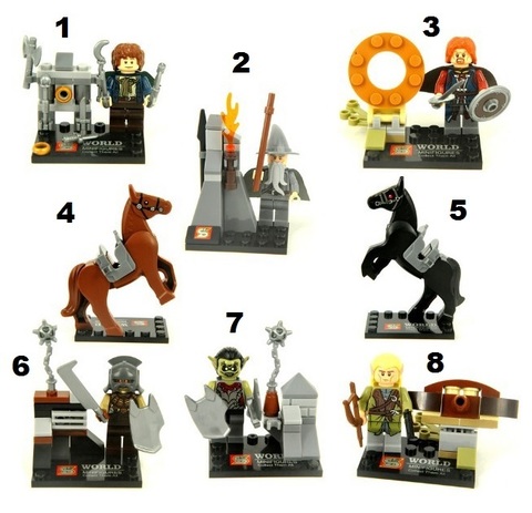 Minifigures Lord of The Rings Blocks Building Series 01