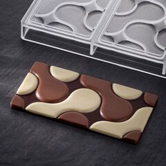 Форма д/шок. Chocolate Bar Flow 154х77мм h8мм, 100гр, 3 ячейки, п/к PC5007FR