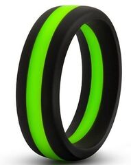 Черно-зеленое эрекционное кольцо Silicone Go Pro Cock Ring - 
