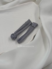 Застежка клевант узел серая (китайская пуговица)