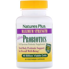 Nature's Plus, Ultra Probiotics, 40 Billion Viable Cells, 60 Vegetarian Capsules