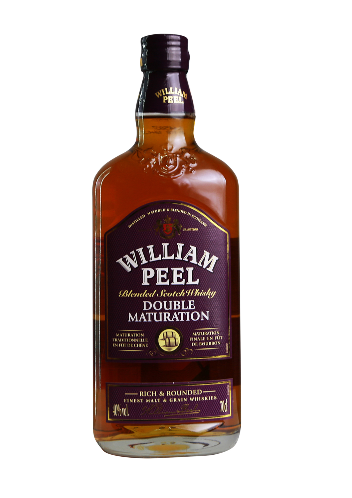 Виски «William Peel Double Maturation Blended Scotch Whisky» 40% 0,7