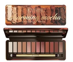 EVELINE Палетка теней для век 12 тонoв CHARMING MOCHA 12г