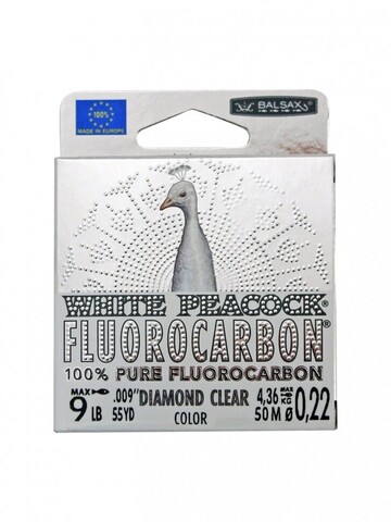 Купить рыболовную леску Balsax White Peacock Fluorocarbon Box 50м 0,22 (4,36кг)