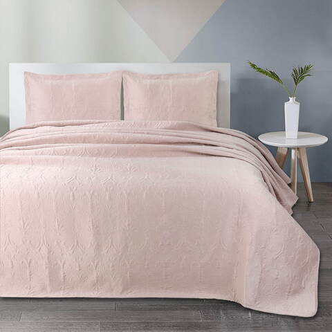 Покрывало 240x260 и 2 наволочки 50х70 Sofi De MarkO Арабеска кремовое