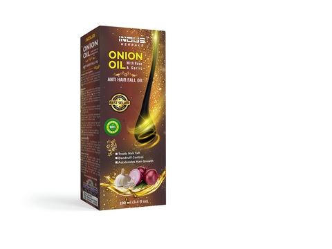 ONION OIL With Rose Garlic ANTI HAIR FALL OIL, Indus Herbals (ЛУКОВОЕ МАСЛО с чесноком и розой ПРОТИВ ВЫПАДЕНИЯ ВОЛОС, Индус Хербалс), 100 мл.