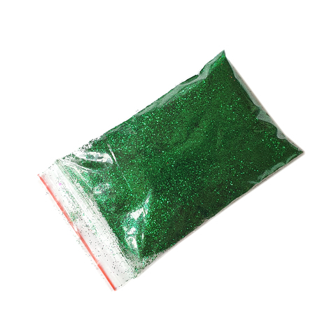 Блестки на развес в пакетиках зеленые 10 гр