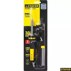 STAYER PROTerm, 30 Вт, конус, в наборе: припой + подставка, 2 К рукоятка, электропаяльник, Professional (55300-30)