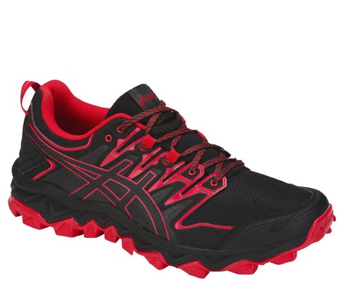 Кроссовки внедорожники Asics Gel FujiTrabuco 7 black-red мужские распродажа