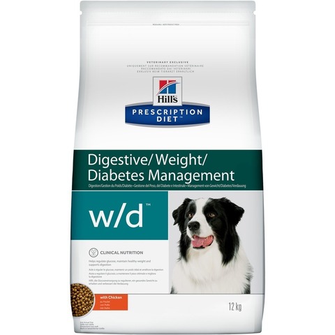 Hill's Prescription Diet W/D Diabetes Care сухой корм для собак 12кг