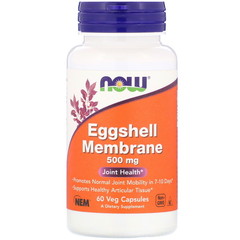 Now Foods, Мембрана яичной скорлупы, 500 мг, 60 растительных капсул