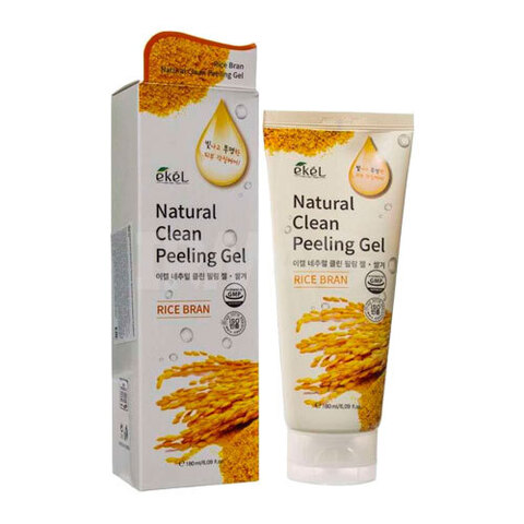 Ekel Natural Clean Peeling Gel Rice Bran - Пилинг-скатка с экстрактом коричневого риса