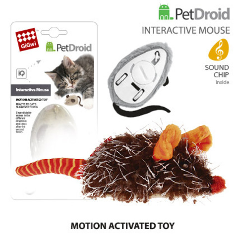 Triol игрушка для кошек интерактивная Мышка со звуковым чипом SPEEDY CATCH 9см