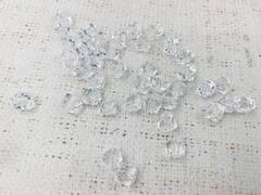 Бусины пришивные граненые акриловые, d 9-10 мм, прозрачный