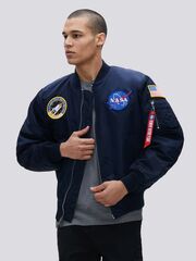 Бомбер Alpha Industries MA-1 NASA Rep. Blue (Синий)