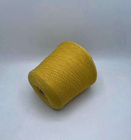 Бобинная пряжа (пр.Италия),1500м/100гр, 80%шерсть, 20%полиамид, цвет- Желтый, арт.31579