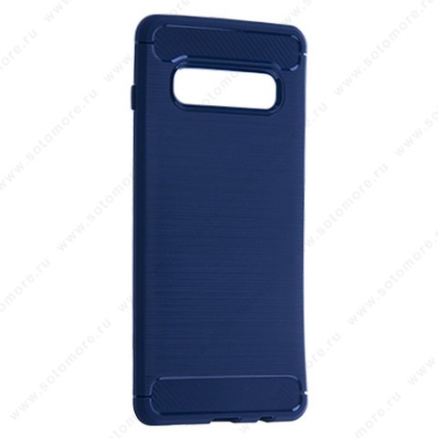 Накладка Carbon 360 силиконовая для Samsung Galaxy S10 Plus синий