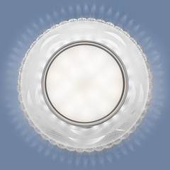 Точечный светильник с LED подсветкой Elektrostandar 3036 GX53 SL/WH зеркальный/белый
