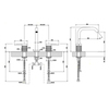 Gessi 316 Смеситель для раковины на 3 отверстия, без донного клапана, излив 156мм h=201мм, цвет: steel brushed 54112#239