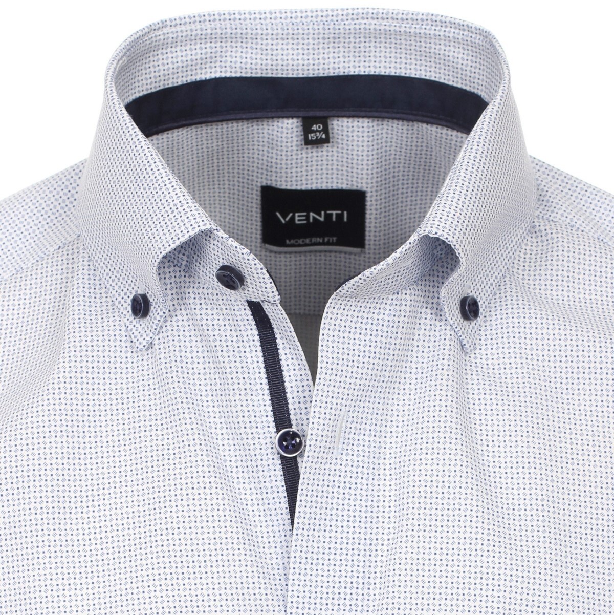 Сорочка Venti Modern Fit 123824200-100 с мелким рисунком