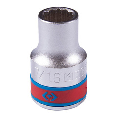 KING TONY (433014S) Головка торцевая стандартная двенадцатигранная 1/2", дюймовая 7/16"
