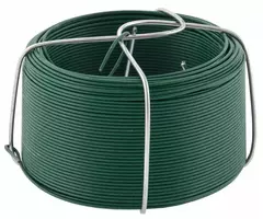 Проволока с ПВХ покрытием, зеленая 0,9 мм, длина 50 м// Сибртех 47770