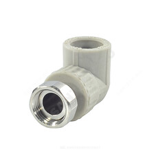 Угольник PP-R комбинированный серый Дн 20х1/2" с накидной гайкой VALFEX 10138020Г