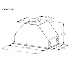 Вытяжка Korting KHI 6828 GN