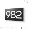 Номер на дверь 982, табличка на дверь для офиса, квартиры, кабинета, аудитории, склада, черная 120х70 мм, Айдентика Технолоджи