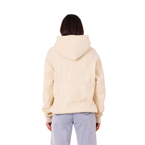 Printed Gothic Logo sweatshirt Beige