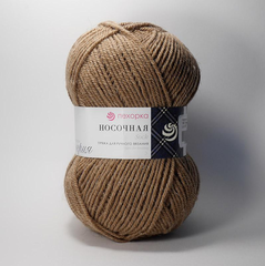 Пряжа "Носочная", 50% шерсть, 50% акрил, 100 гр, 200 м, т. бежевый