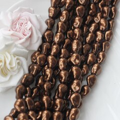 Майорка, имитация барочного жемчуга, шоколадная 10*15 мм, 1 нить, МА109