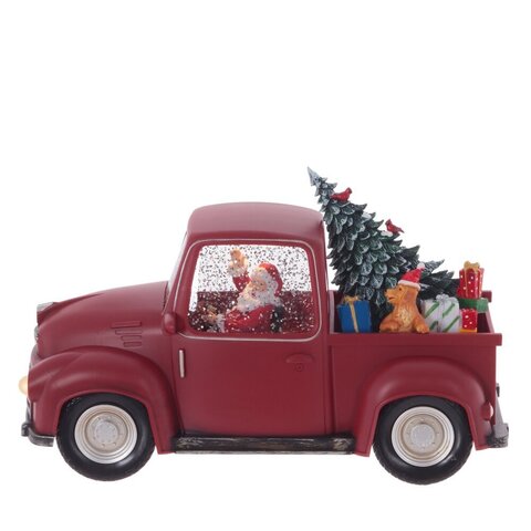 Изделие декоративное "Дед Мороз на машине" (подсвет, вьюга, муз, AA х3 н/п +USB, L28 W12,5 H17,5 см