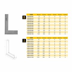 Угольник поверочный 100х70мм кл.0 (УШ- с упором) DIN875 Kinex 4034-02-010