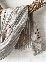 Шарф льняной комби. со штампами 