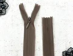 Молния потайная, L 50 см, кофейный