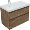 Aquanet 365923 Тумба с раковиной Nova Lite 2.0 90 L 2 ящ. цв. дуб рустикальный (365923)