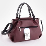 Сумка Саломея 607 наппа бордо + черный