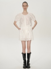 Блуза из хлопка с рукавом реглан