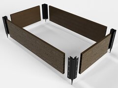 Готовый комплект грядки из ДПК Н-150 (3м х 1м)