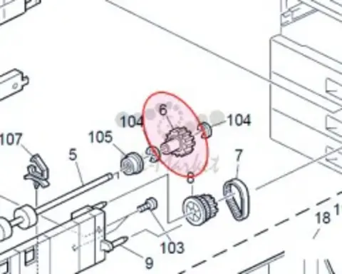 AB011466 Шестерня 35 зубцов оригинал (актуальный артикул: AB011466) для Ricoh