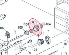 AB011466 Шестерня 35 зубцов оригинал (актуальный артикул: AB011466) для Ricoh