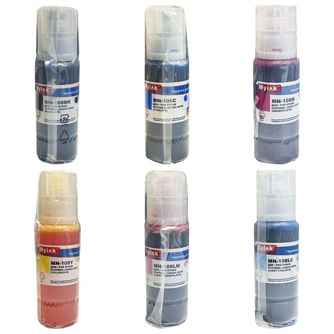Комплект чернил MyInk для EPSON EcoTank (108) L8050/L18050 — 6 цветов по 100 мл
